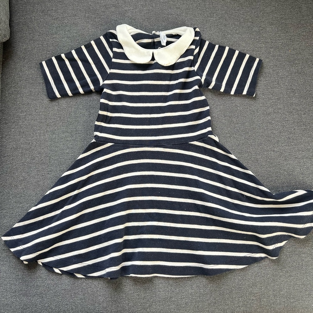 Petit Bateau Sailor Striped Dress - 3T
